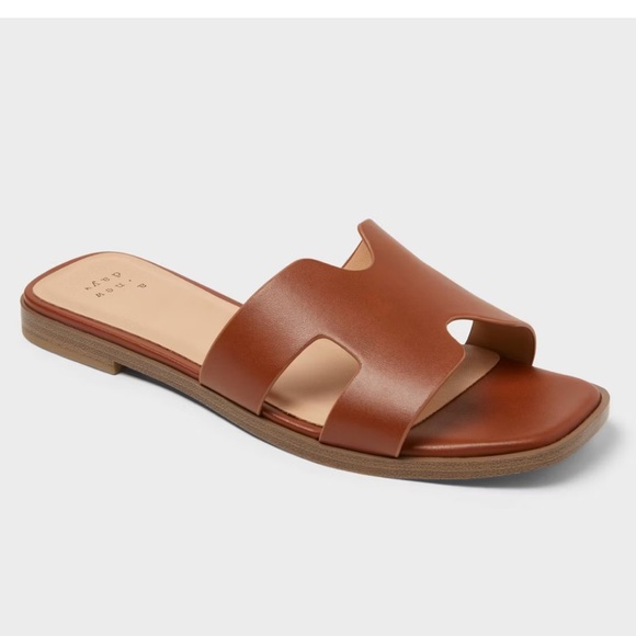 a new day Shoes - A New Day Nina Slide Sandals Cognac